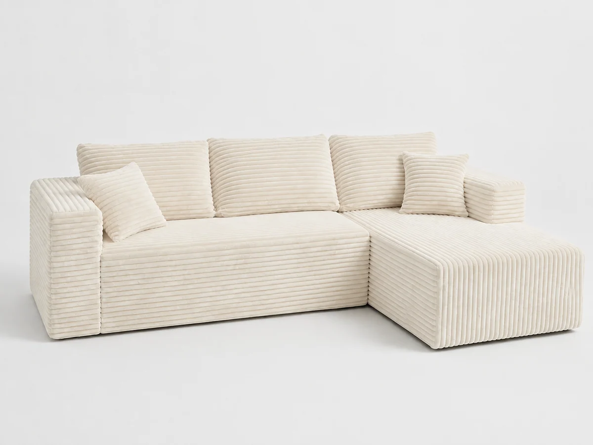 The L Left Arm sectional in Cream White